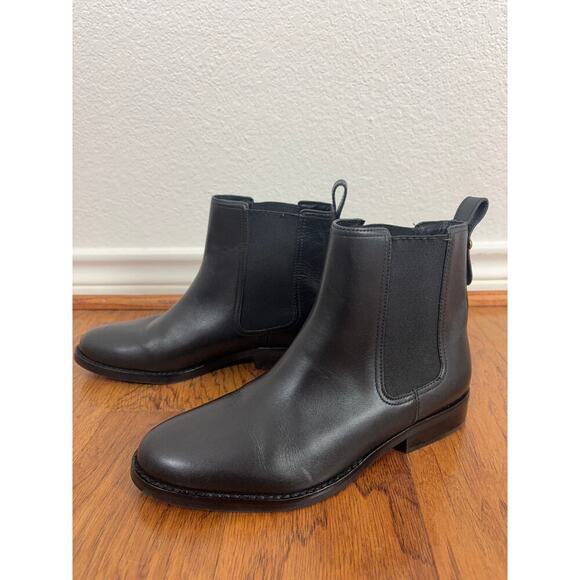 B53 Coach Maeve Sculpted C Leather Chelsea Booties 8.5 Urban Off Duty Model - Picture 6 of 10